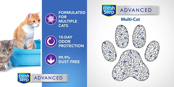 Purchase Fresh Step Clumping Cat Litter, Advanced, Multi-Cat Odor Control, Extra Large, 37 Pounds total (2 Pack of 18.5lb Boxes) on Amazon.com