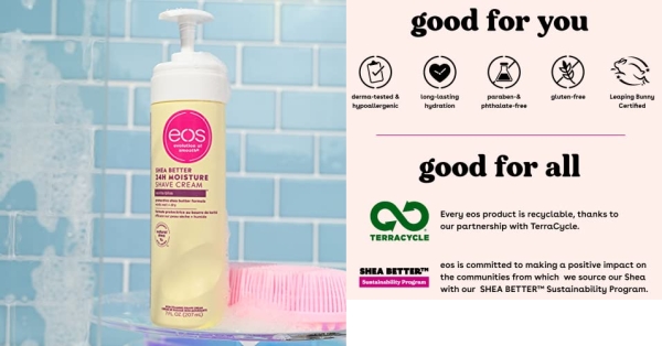 Purchase eos Ultra Moisturizing Shave Cream - Vanilla Bliss, Provides 24-Hours of Skin-Softening Moisture, Shave Wet or Dry |7 Fl oz on Amazon.com