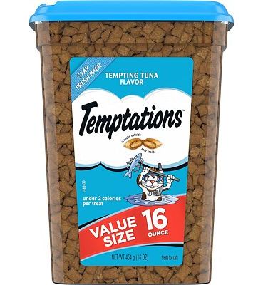 Purchase TEMPTATIONS Classic Crunchy and Soft Cat Treats Tempting Tuna Flavor, 16 oz. Tub at Amazon.com