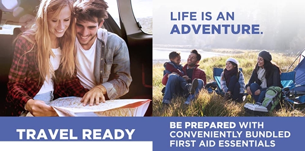 Purchase Johnson & Johnson Travel Ready Portable Emergency First Aid Kit for Minor Wound Care with Assorted Adhesive Bandages, Gauze Pads & More, Ideal for Travel, Car & On-The-Go, 80 pc on Amazon.com