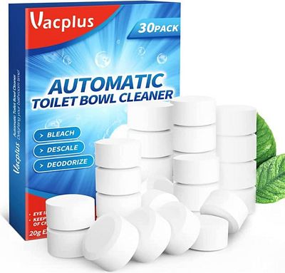 Purchase Vacplus Toilet Bowl Cleaners - 30 PACK, Automatic Toilet Bowl Cleaner Tablets for Deodorizing & Descaling, Long-Lasting Bleach Tablets for Toilet Tank Against Tough Stains at Amazon.com