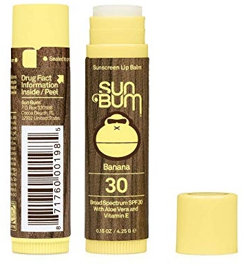 Purchase Sun Bum SPF 30 Sunscreen Lip Balm, Vegan and Cruelty Free Broad Spectrum UVA/UVB Lip Care with Aloe and Vitamin E for Moisturized Lips, Banana Flavor, 0.15 oz on Amazon.com