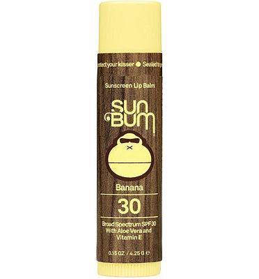 Purchase Sun Bum SPF 30 Sunscreen Lip Balm, Vegan and Cruelty Free Broad Spectrum UVA/UVB Lip Care with Aloe and Vitamin E for Moisturized Lips, Banana Flavor, 0.15 oz at Amazon.com