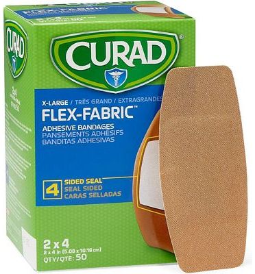 Purchase Medline Curad Fabric Adhesive Bandages, Natural, 50 Count at Amazon.com