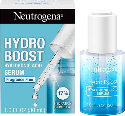 Purchase Neutrogena Hydro Boost Hyaluronic Acid Serum For Face with Vitamin B5, Lightweight Hydrating Face Serum for Dry Skin, Oil-Free, Non-Comedogenic, Fragrance Free, 1 oz at Amazon.com