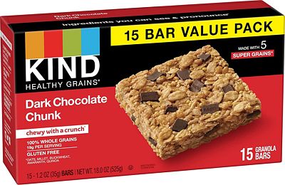 Purchase KIND Healthy Grains Bars, Dark Chocolate Chunk, 1.2 Ounce, 60 Count, Gluten Free at Amazon.com