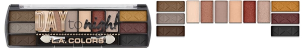 Purchase L.A. COLORS Day To Night 12 Color Eyeshadow Palette, Sundown, 0.28 oz. on Amazon.com