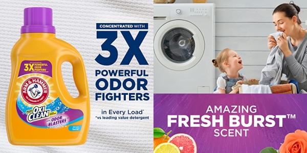 Purchase Arm & Hammer Liquid Laundry 100.5oz Plus OxiClean Odor Blasters Fresh Burst on Amazon.com