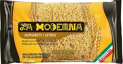 Purchase La Moderna Alphabet Pasta, Noodles, Durum Wheat, Protein, Fiber, Vitamins, 7 Oz at Amazon.com