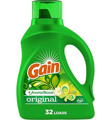 Purchase Gain + Aroma Boost Laundry Detergent Liquid Soap, Original, 32 Loads 46 Fl Oz at Amazon.com
