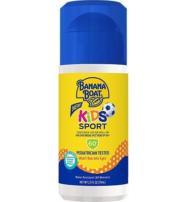 Purchase Banana Boat Kids Sport Roll-On Sunscreen Lotion, Broad Spectrum SPF 60+, 2.5 oz. at Amazon.com
