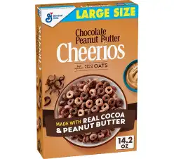 General Mills Chocolate Peanut Butter Cheerios, 14.2 OZ Whole Grain Oats