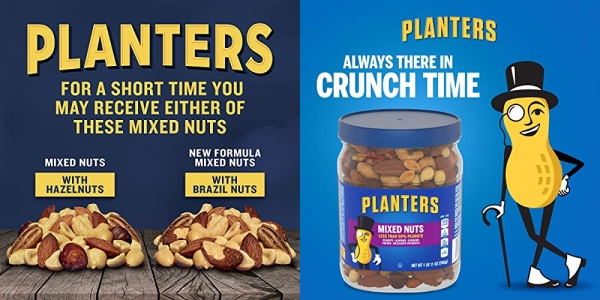 Purchase PLANTERS Mixed Nuts, Salted, 27 oz, Resealable Jar - Salted Nuts with Less than 50% Peanuts^ (*Nuts are Measured by Weight), Almonds, Cashews, Hazelnuts & Pecans - Kosher on Amazon.com