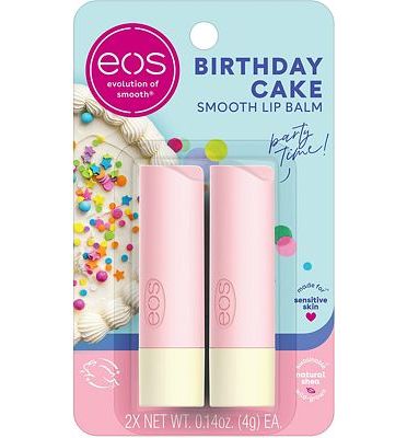Purchase eos Natural Shea Lip Balm- Birthday Cake, (Pack of 2) at Amazon.com