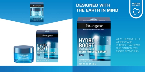 Purchase Neutrogena Hydro Boost Night Moisturizer for Face, Hyaluronic Acid Facial Serum for Dry Skin, Oil-Free and Non-Comedogenic, 1.7 oz on Amazon.com