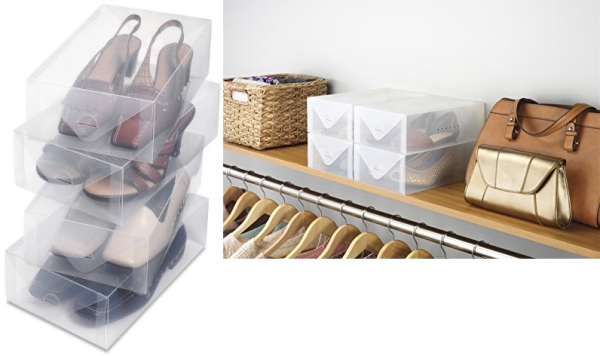 Purchase Whitmor Clear Vue Women's Shoe Box, Set of 4, White, 4 Count on Amazon.com