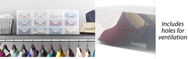 Purchase Whitmor Clear Vue Women's Shoe Box, Set of 4, White, 4 Count on Amazon.com