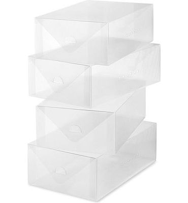 Purchase Whitmor Clear Vue Women's Shoe Box, Set of 4, White, 4 Count at Amazon.com