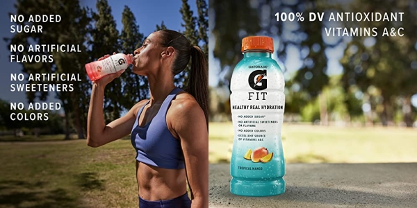 Purchase Gatorade Fit Electrolyte Beverage, Healthy Real Hydration, 4 Flavor Variety Pack, 16.9.oz Bottles (12 Pack) on Amazon.com