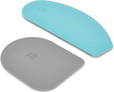 Purchase KitchenAid Gourmet Bowl Scraper, Set of 2, Aqua Sky/Sorm Grey at Amazon.com