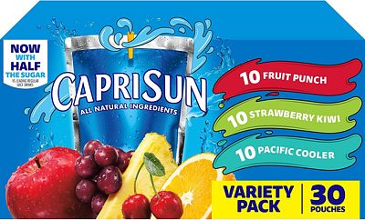 Purchase Capri Sun Fruit Punch, Strawberry Kiwi & Mixed Fruit Variety Pack Ready-to-Drink Juice (30 Pouches, 3 Boxes of 10) at Amazon.com