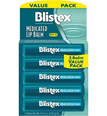 Purchase Blistex Medicated Lip Balm, 0.15 Ounce, Pack of 5 - Prevent Dryness & Chapping, SPF 15 Sun Protection, Seals in Moisture, Hydrating Lip Balm, Easy Glide Formula for Full Coverage at Amazon.com