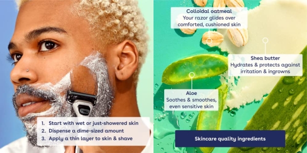 Purchase eos UltraProtect Men's Shave Cream- Blue Surf, 24-Hour Hydration, Non-Foaming Formula, 7 fl oz on Amazon.com