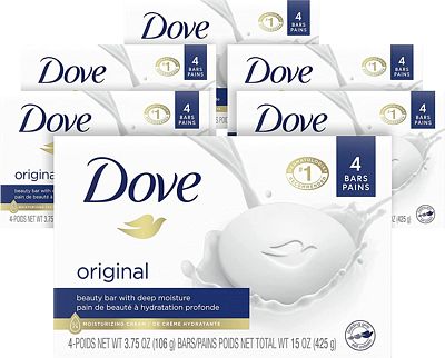 Purchase Dove Beauty Bar Gentle Skin Cleanser Moisturizing for Gentle Soft Skin Care Original Made With 1/4 Moisturizing Cream 3.75 oz, 24 Bars at Amazon.com