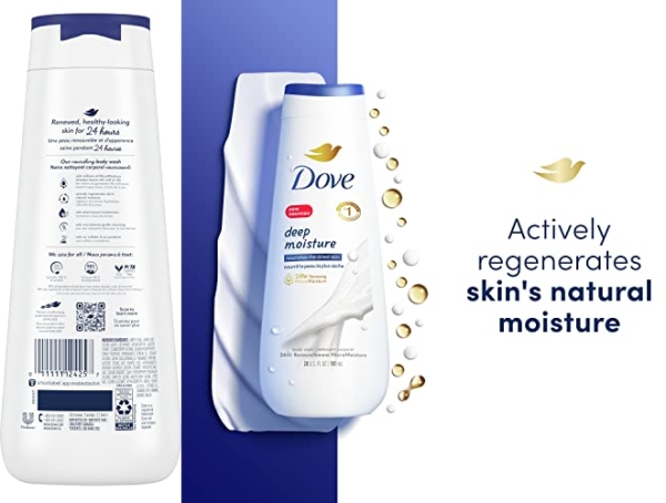 Purchase Dove Body Wash Deep Moisture 4 Count For Dry Skin Moisturizing Skin Cleanser with 24hr Renewing MicroMoisture Nourishes The Driest Skin 20 oz on Amazon.com