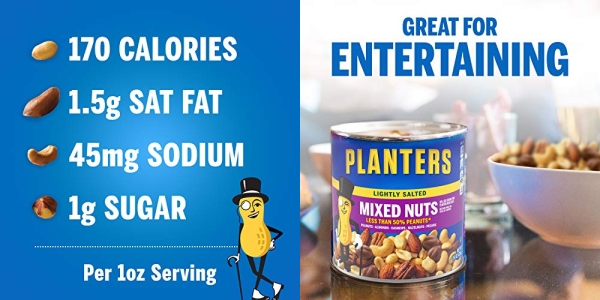 Purchase Planters Lightly Salted Mixed Nuts, 15 oz Can on Amazon.com