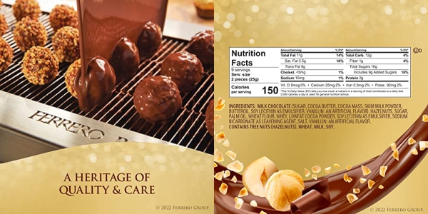 Purchase Ferrero Rocher Fine Hazelnut Milk Chocolate, 18 Count, Chocolate Candy Gift Box, 7.9 oz on Amazon.com