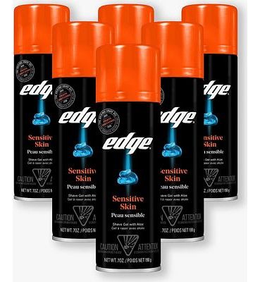 Purchase Edge Shave Gel for Men, Sensitive Skin with Aloe, 7 Ounce (Pack of 6) - Shaving Gel For Men That Moisturizes, Protects and Soothes To Help Reduce Skin Irritation at Amazon.com