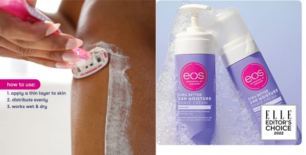 Purchase eos Shea Better Shaving Cream for Women - Lavender, Shave Cream, Skin Care and Lotion with Shea Butter and Aloe, 24 Hour Hydration, 7 fl oz, Pack of 3 on Amazon.com