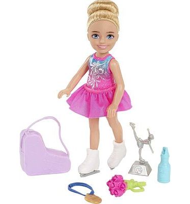 Purchase Barbie Chelsea Can Be Doll & Playset, Blonde Ice Skater Small Doll with Removable Outfit & 6 Career Accessories at Amazon.com
