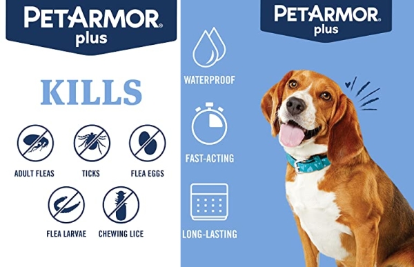 Purchase PetArmor Plus Flea and Tick Prevention for Dogs, Dog Flea and Tick Treatment, Waterproof Topical, Fast Acting, Medium Dogs (23-44 lbs), 3 Doses on Amazon.com