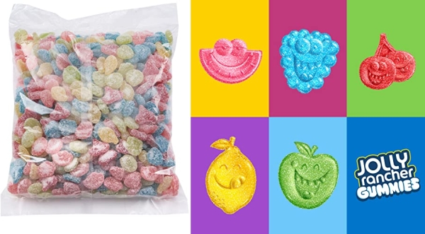 Purchase JOLLY RANCHER Sours Assorted Fruit Flavored Chewy, Movie Snack Gummies Candy Bulk Bag, 5 lb on Amazon.com