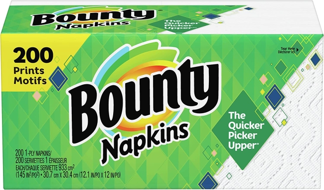 Purchase Bounty Assorted Print/White Quilted Napkins, 200-Count Packages at Amazon.com