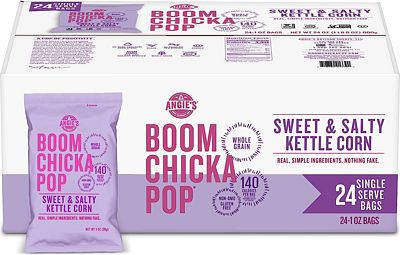Purchase Angie's BOOMCHICKAPOP Sweet & Salty Kettle Corn Popcorn, 1 Ounce (Pack of 24) at Amazon.com