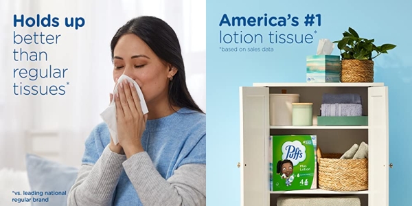 Purchase Puffs Plus Lotion Facial Tissues, 10 Cubes, 56 Tissues Per Box on Amazon.com