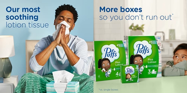 Purchase Puffs Plus Lotion Facial Tissues, 10 Cubes, 56 Tissues Per Box on Amazon.com