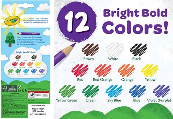 Purchase Crayola Colored Pencils, 12 Count, Colored Pencil Set on Amazon.com
