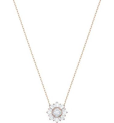 Purchase SWAROVSKI Sunshine Necklaces and Earrings Jewelry Collection, Clear Crystals, Pink Crystals, Rose Gold-Tone Finish at Amazon.com