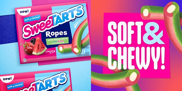 Purchase SweeTARTS Soft & Chewy Ropes Candy, Watermelon Berry Collision, 9 Ounce on Amazon.com