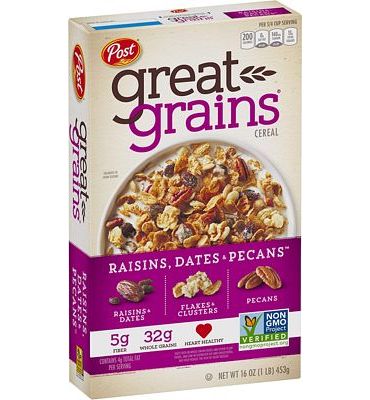 Purchase Post Great Grains Raisins, Dates & Pecans Whole Grain Cereal, 16 Ounce at Amazon.com