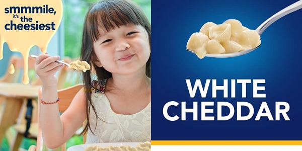 Purchase Kraft White Cheddar Macaroni & Cheese Dinner with Pasta Shells (7.3 oz Box) on Amazon.com