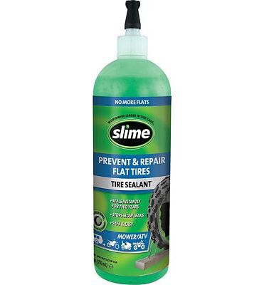 Purchase Slime 10008 Flat Tire Puncture Repair Sealant, Prevent and Repair, Tubeless Mower and ATV Tires, Non-Toxic, eco-Friendly, 24 oz Bottle at Amazon.com