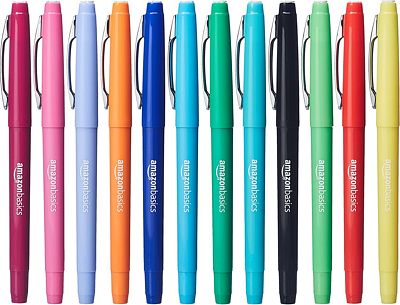 Purchase Amazon Basics Felt Tip Marker Pens - Assorted Color, 12-Pack at Amazon.com