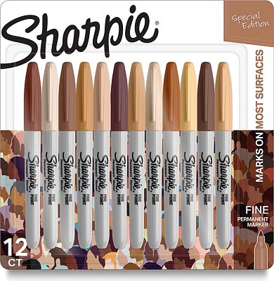 Purchase SHARPIE Permanent Markers, Portrait Colors, Fine Point, Assorted, 12 Count at Amazon.com