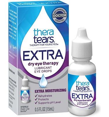 Purchase TheraTears Extra Dry Eye Therapy Lubricating Eye Drops for Dry Eyes, 0.5 fl oz Bottle at Amazon.com