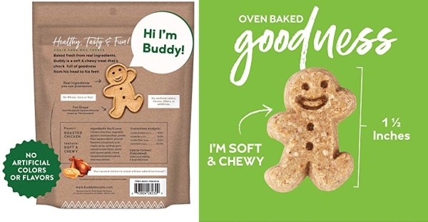 Purchase Buddy Biscuits Grain Free Soft & Chewy Healthy Dog Treats with Roasted Chicken - 5 oz. on Amazon.com